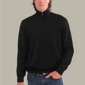 525 America Black Zip Up Cardigan James